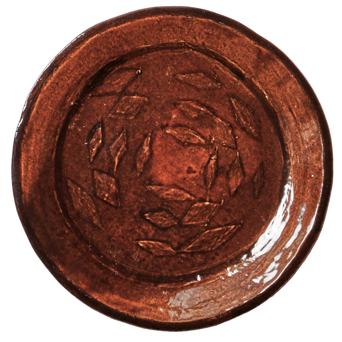 Large 1970's Studio Pottery Glazed Charger