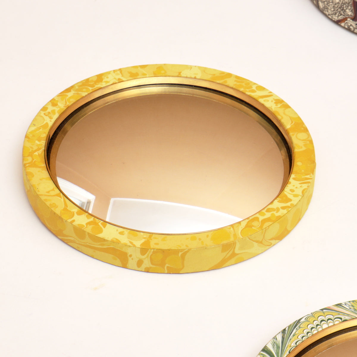 Simple Round Mini Convex Mirror - Chartreuse
