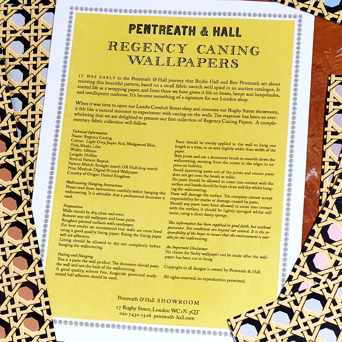 Regency Caning Wallpaper - Pink