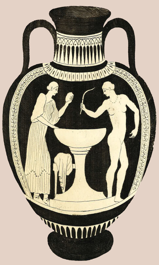 Greek Urn Print - Rose V
