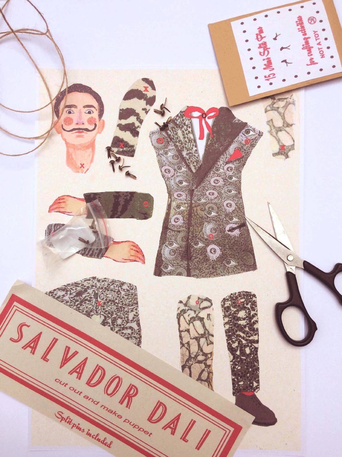 Cut & Make Paper Puppet - Artist Series - Salvador Dali