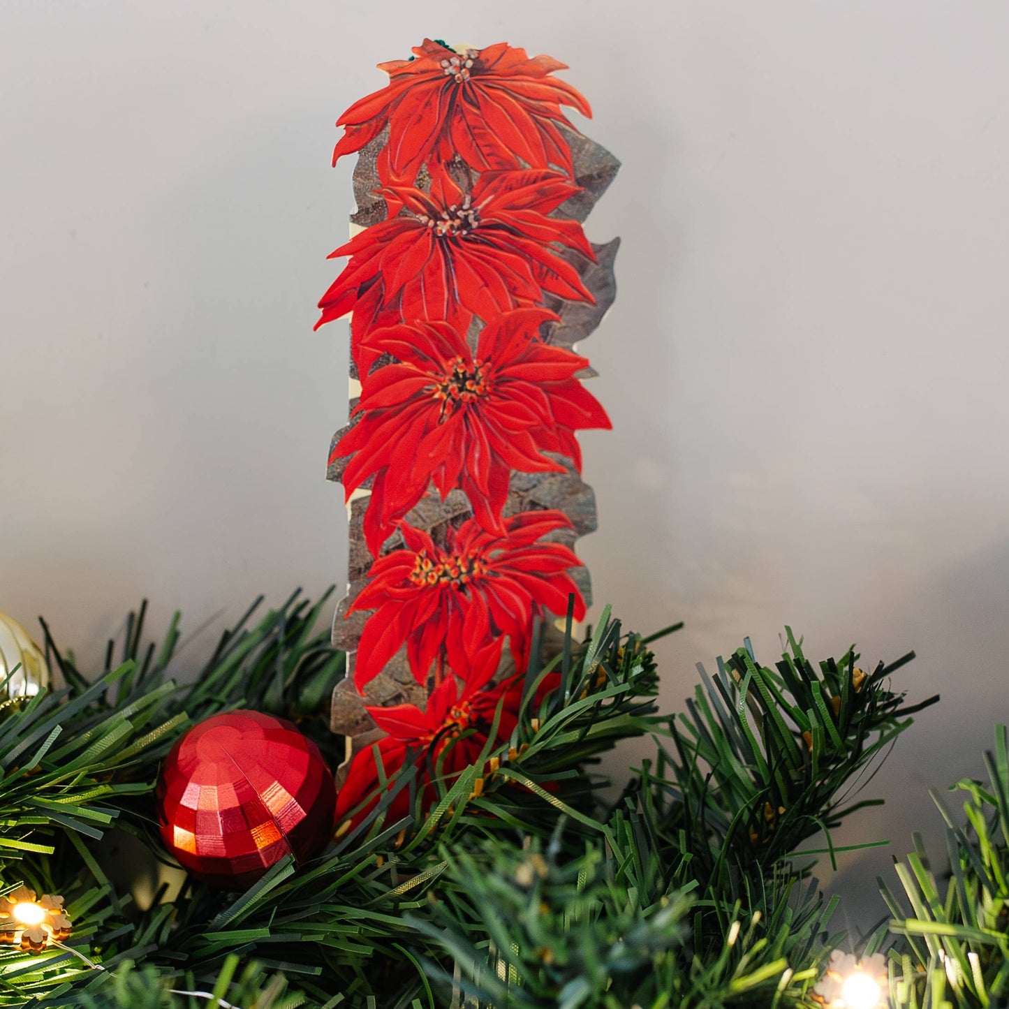 Pointsettias Bookmark Card