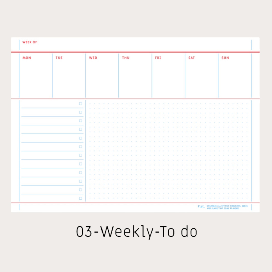 Paperian Flat A5 'Monthly' Notepad