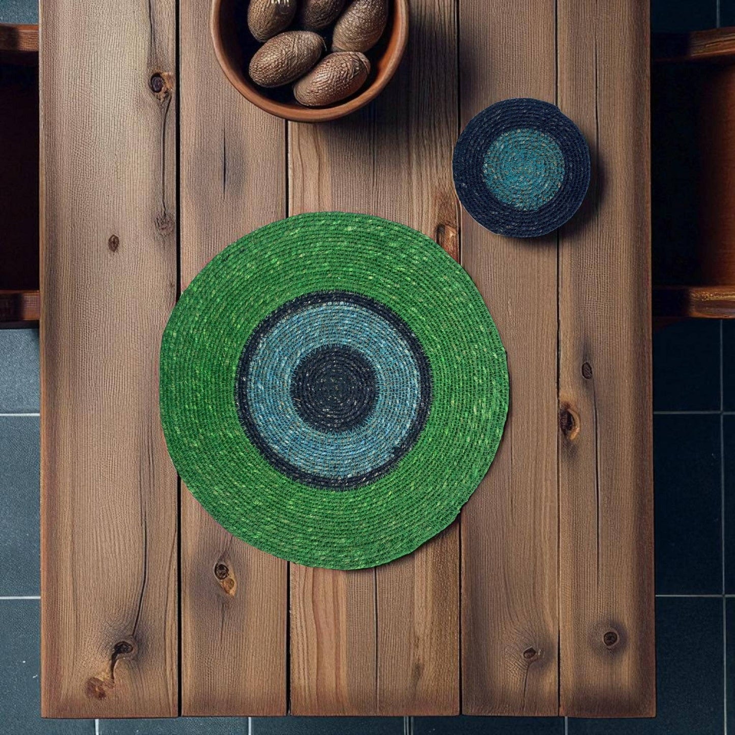 Seagrass Coaster - Tropic Turquoise / Midnight Blue: 4