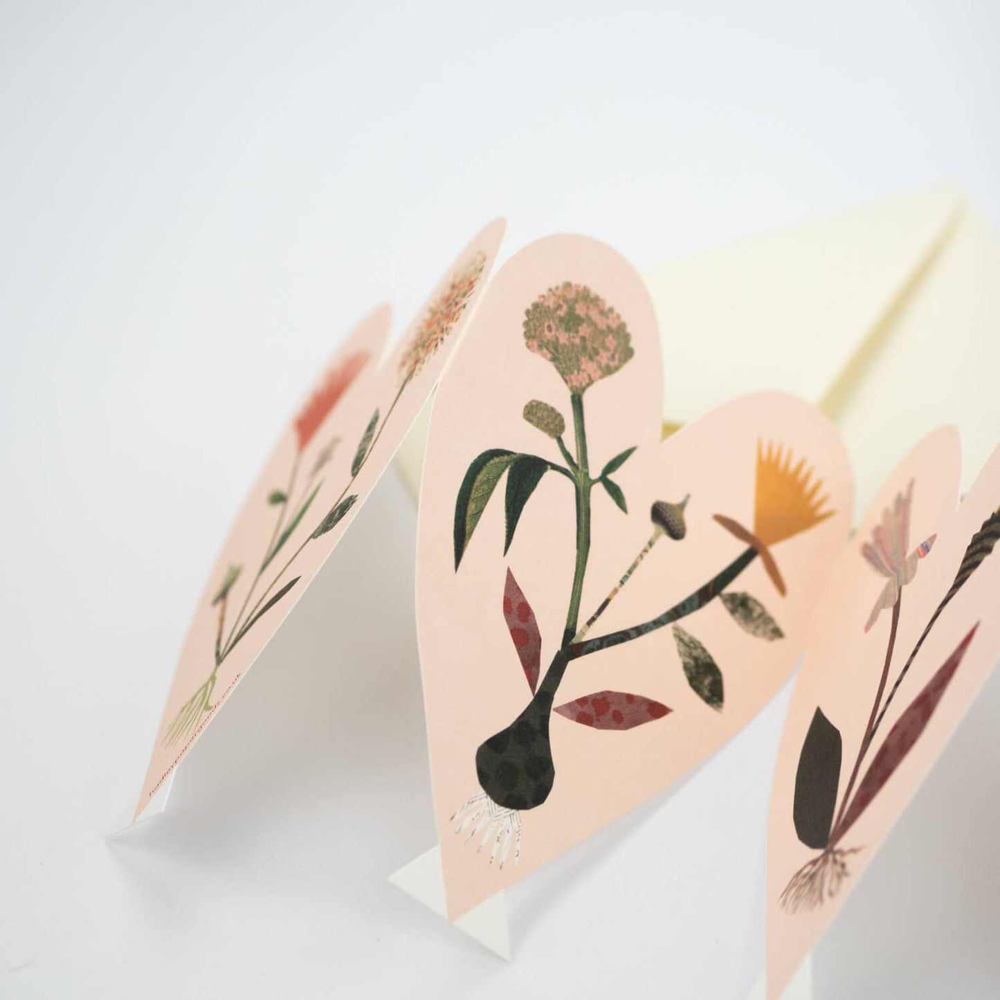 Love Hearts Concertina Greeting Card