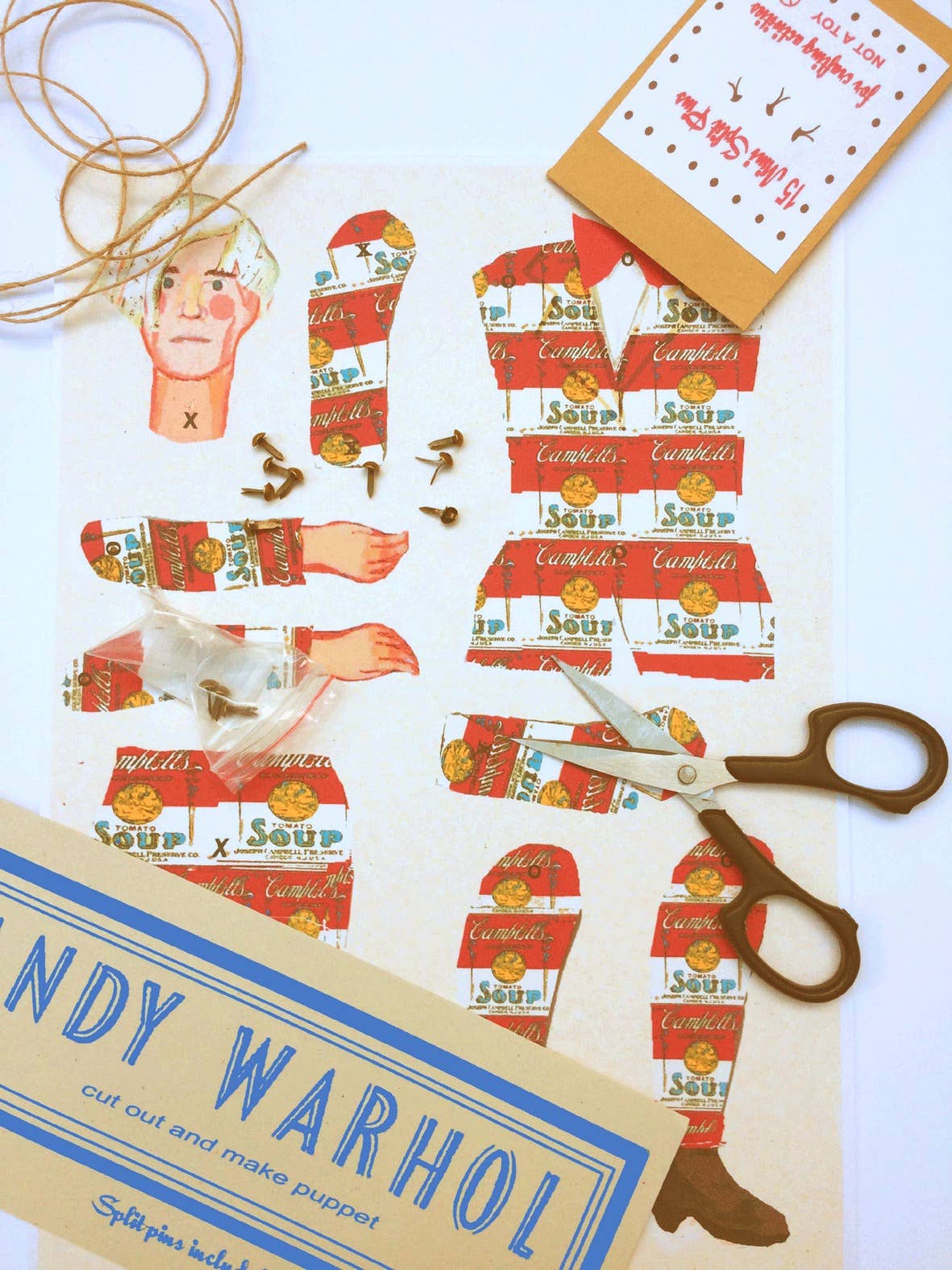 Cut & Make Paper Puppet - Artist Series - Andy Warhol Cut