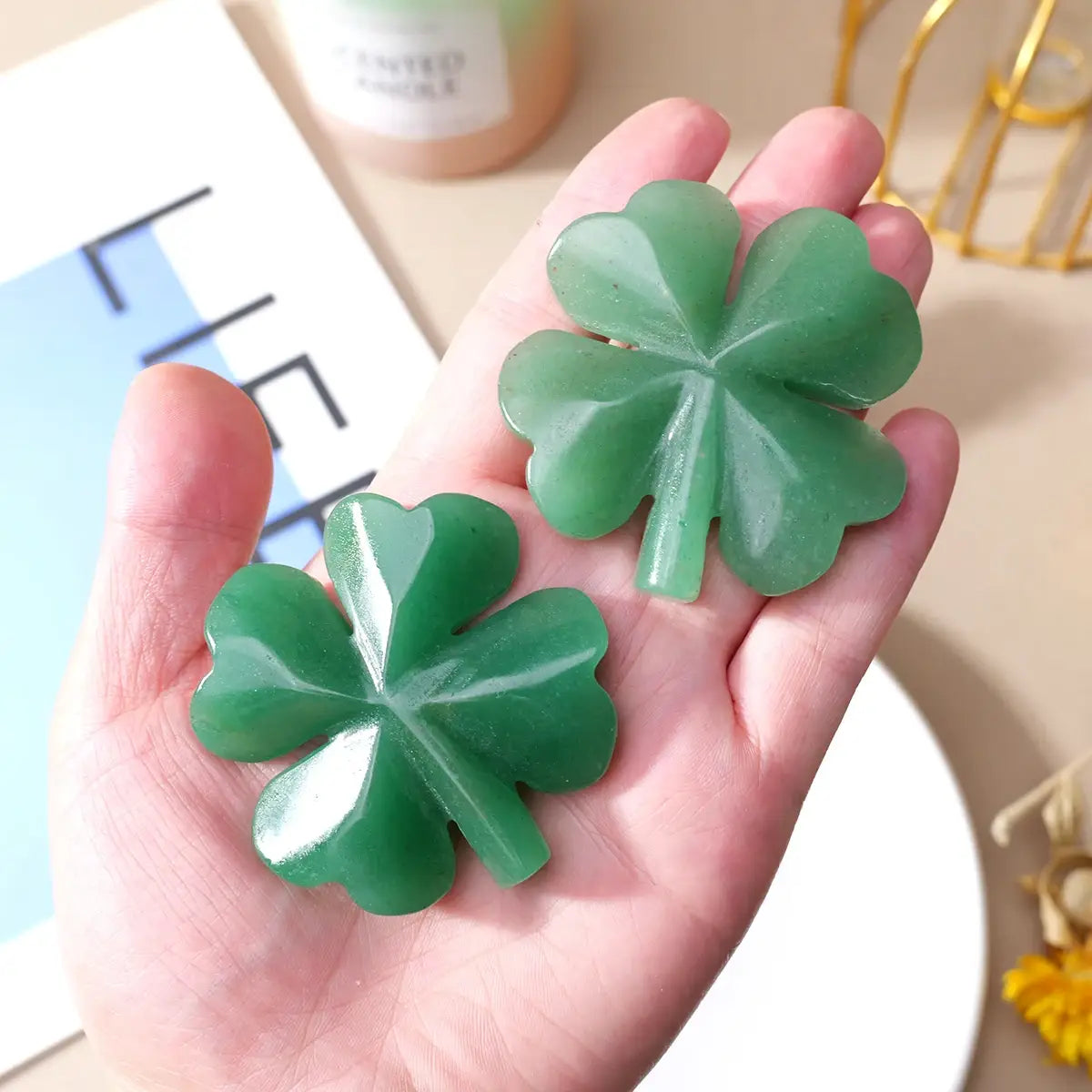 Aventurine Lucky Four Leaf Clover