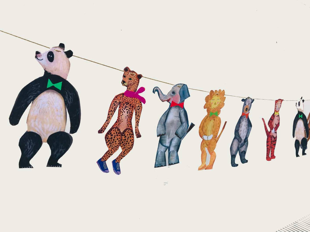 Large Paper Animal Parade Garland