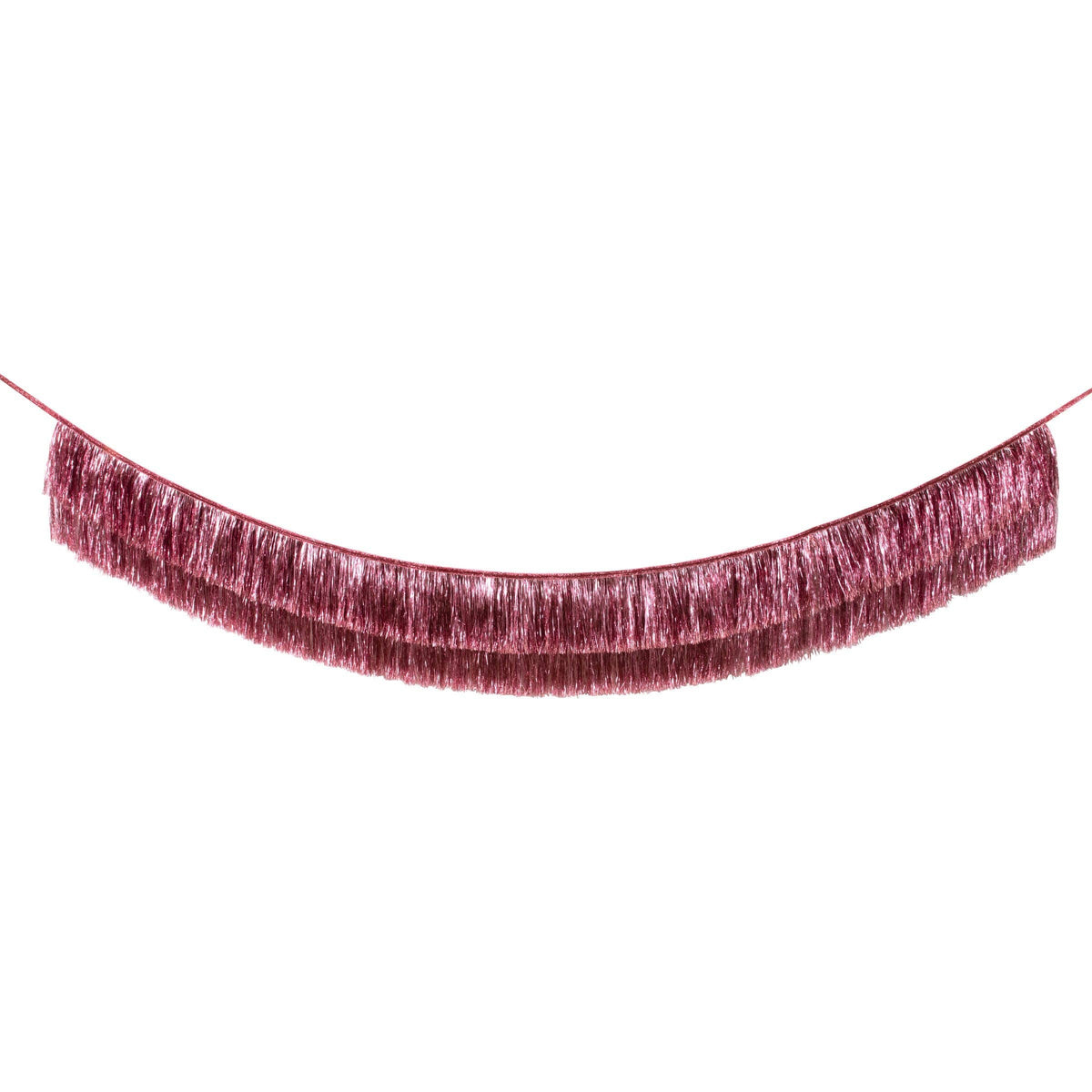Pink Tinsel Fringe Garland - 6ft