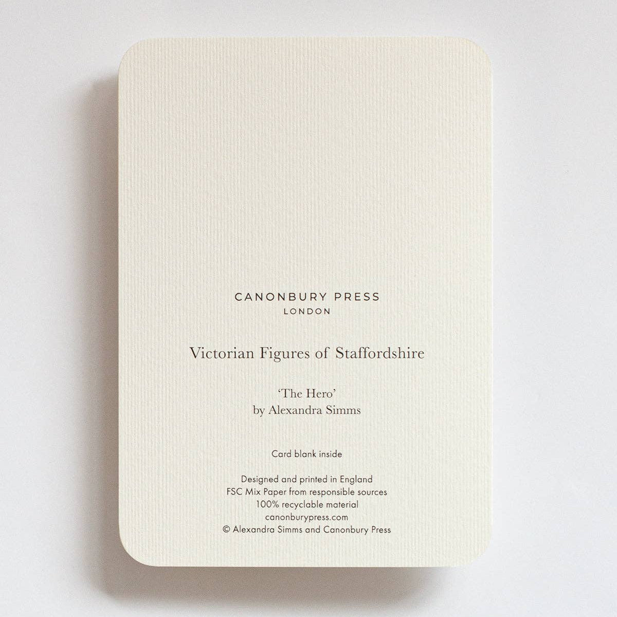 The Staffordshire Hero Greeting Card
