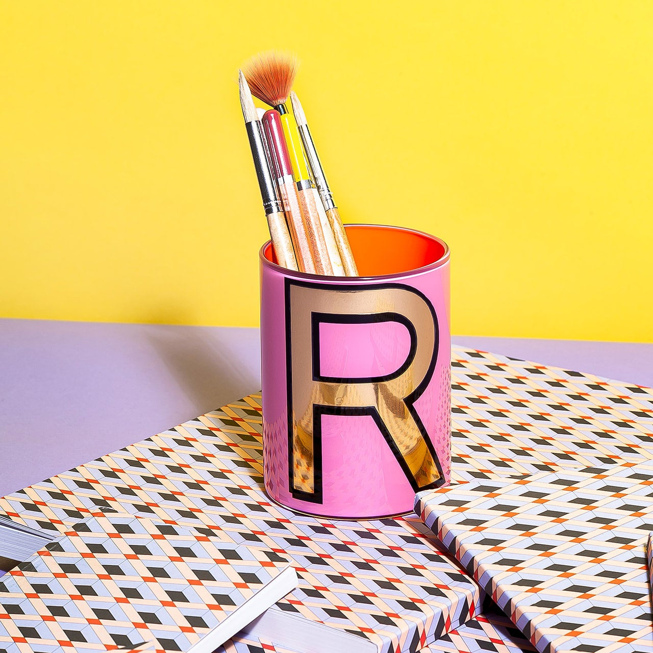 Alphabet Brush Pot - F