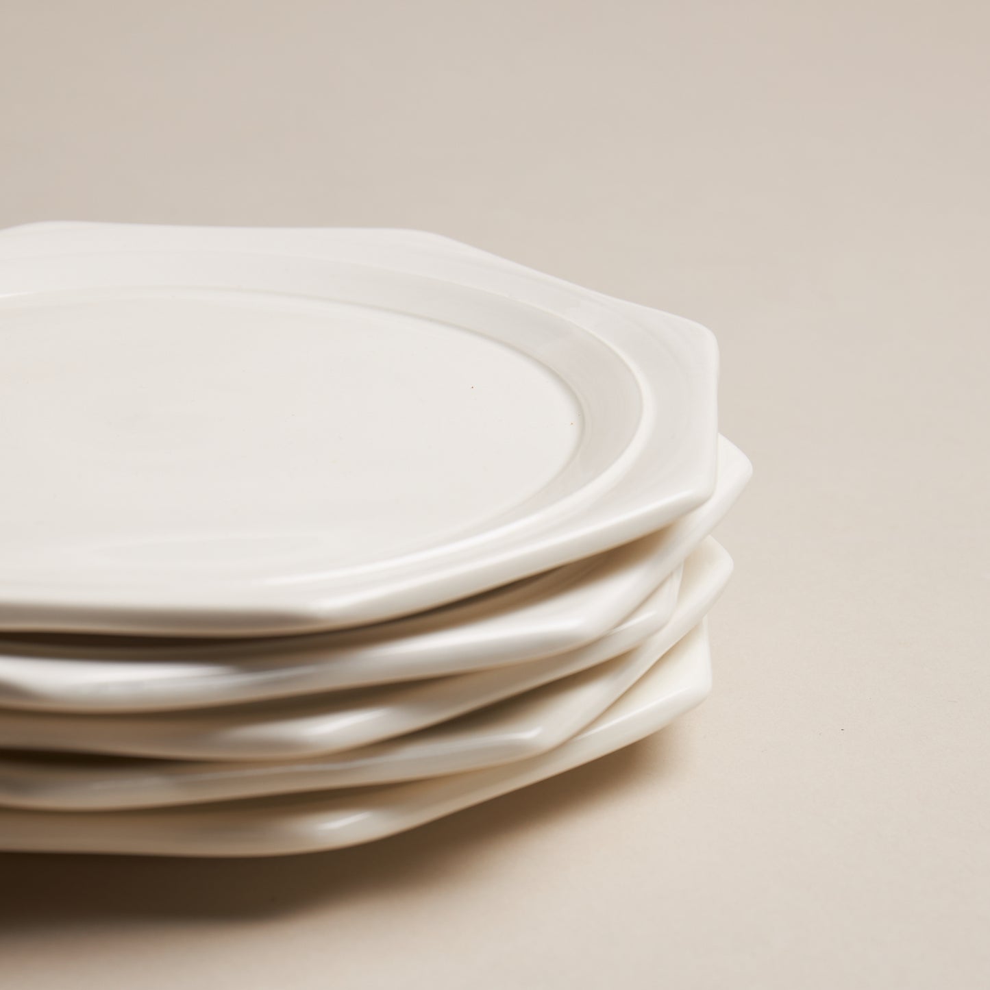 Creamware Hand Cast Scallop Salad Plate