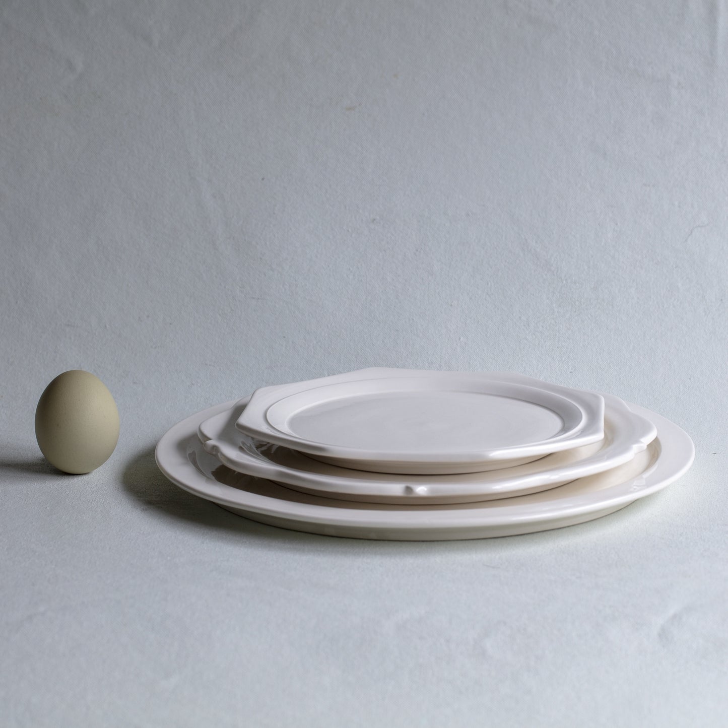 Creamware Hand Cast Dinner Plate