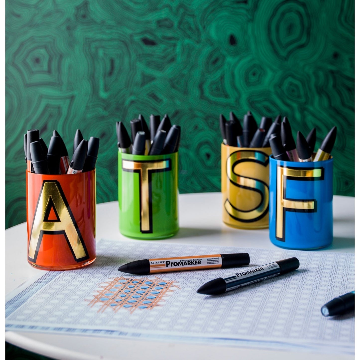 Alphabet Brush Pot - J